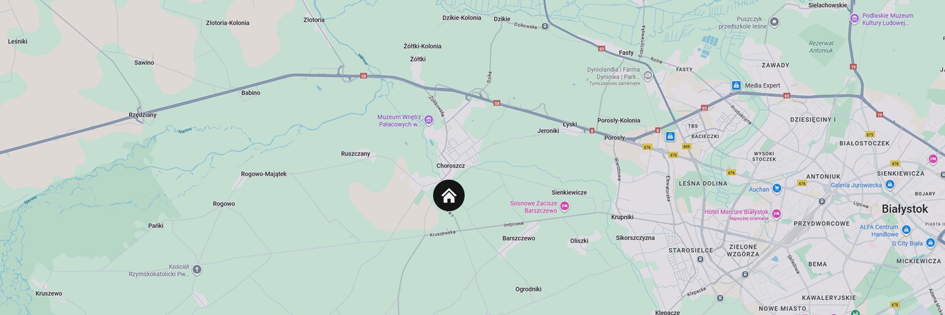 Mapa lokalizacji inwestycji Aleja Zastavie etap II